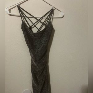 Homecoming tie up mini dress
